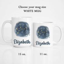 Load image into Gallery viewer, Virgo Personalized Name Zodiac Constellation Mug