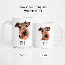 Load image into Gallery viewer, Airedale Terrier Dog Face Personalized Coffee Mug