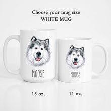 Load image into Gallery viewer, Alaskan Malamute Dog Face Personalized Coffee Mug