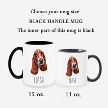 Load image into Gallery viewer, Basset Hound Dog Face Personalized Coffee Mug