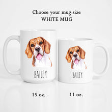 Load image into Gallery viewer, Beagle Dog Face Personalized Coffee Mug