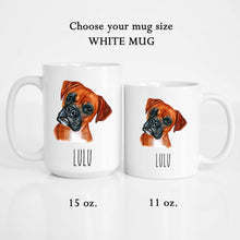 Load image into Gallery viewer, Boxer Dog Face Personalized Coffee Mug