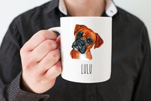 Load image into Gallery viewer, Boxer Dog Face Personalized Coffee Mug