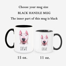 Load image into Gallery viewer, Bull Terrier Dog Face Personalized Coffee Mug