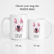 Load image into Gallery viewer, Bull Terrier Dog Face Personalized Coffee Mug