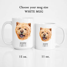 Load image into Gallery viewer, Chow Chow Dog Face Personalized Coffee Mug