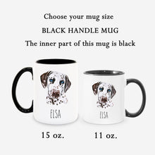 Load image into Gallery viewer, Dalmatian Dog Face Personalized Coffee Mug