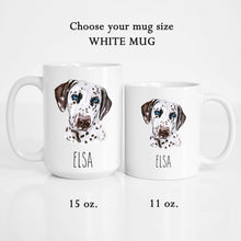 Load image into Gallery viewer, Dalmatian Dog Face Personalized Coffee Mug