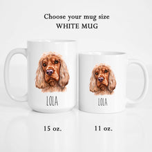 Load image into Gallery viewer, English Cocker Spaniel Dog Face Personalized Coffee Mug