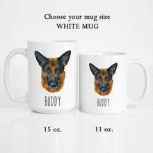 Load image into Gallery viewer, German Shepherd Dog Face Personalized Coffee Mug