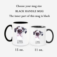 Load image into Gallery viewer, Great Dane Dog Face Personalized Coffee Mug