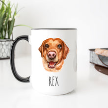 Load image into Gallery viewer, Labrador Retriever Dog Face Personalized Coffee Mug