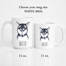 Load image into Gallery viewer, Siberian Husky Dog Face Personalized Coffee Mug