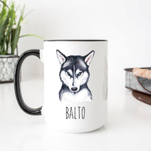 Load image into Gallery viewer, Siberian Husky Dog Face Personalized Coffee Mug