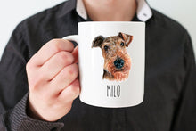 Load image into Gallery viewer, Airedale Terrier Dog Face Personalized Coffee Mug