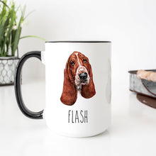 Load image into Gallery viewer, Basset Hound Dog Face Personalized Coffee Mug