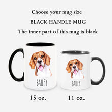 Load image into Gallery viewer, Beagle Dog Face Personalized Coffee Mug