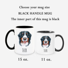 Load image into Gallery viewer, Bernese Mountain Dog Face Personalized Coffee Mug