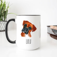 Load image into Gallery viewer, Boxer Dog Face Personalized Coffee Mug
