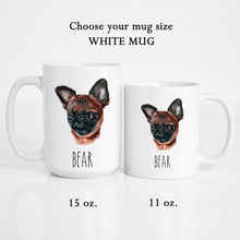 Load image into Gallery viewer, Brussels Griffon Pug Dog Face Personalized Coffee Mug