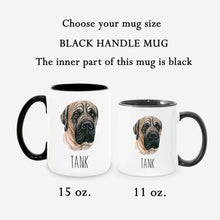Load image into Gallery viewer, English Mastiff Dog Face Personalized Coffee Mug