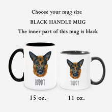 Load image into Gallery viewer, German Shepherd Dog Face Personalized Coffee Mug