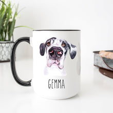 Load image into Gallery viewer, Great Dane Dog Face Personalized Coffee Mug