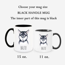 Load image into Gallery viewer, Siberian Husky Dog Face Personalized Coffee Mug