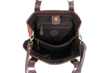 Load image into Gallery viewer, Tan Hand Woven Leather Bag Two Toned