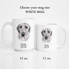 Load image into Gallery viewer, Irish wolfhound Dog Face Personalized Coffee Mug