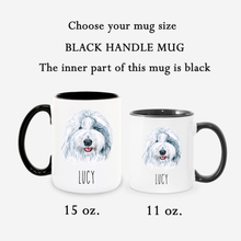 Load image into Gallery viewer, Old english sheepdog Dog Face Personalized Coffee Mug