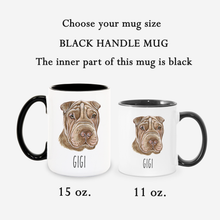 Load image into Gallery viewer, Shar pei Dog Face Personalized Coffee Mug