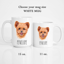 Load image into Gallery viewer, Spitzpoo Dog Face Personalized Coffee Mug
