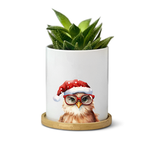 Load image into Gallery viewer, Chicken Christmas Female Planter
