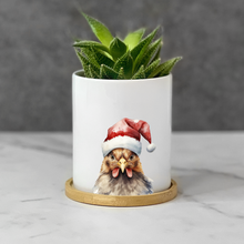 Load image into Gallery viewer, Chicken Christmas Male Planter
