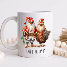 Load image into Gallery viewer, Chicken Couple Christmas-Happy Holidays
