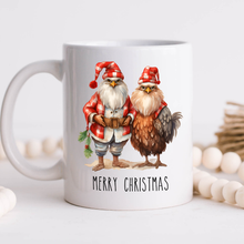 Load image into Gallery viewer, Chicken Couple Christmas Merry Christmas Planter
