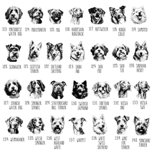 Load image into Gallery viewer, Personalized Dog Mug 100+ Breeds in Black and White
