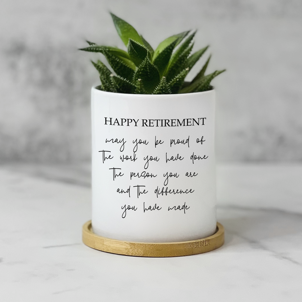 Happy Retirement Planter