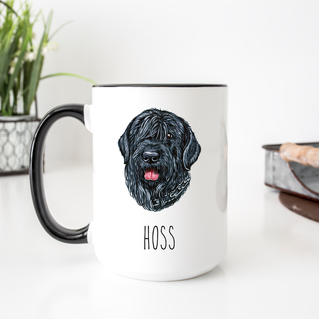 Black Russian Terrier Personalized Coffee Mug