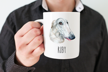Load image into Gallery viewer, Borzoi Russian Wolfhound Personalized Coffee Mug
