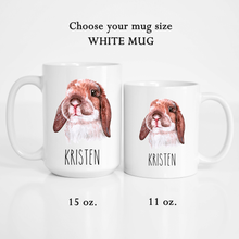 Load image into Gallery viewer, Brown Bunny Rabbit Personalized Coffee Mug
