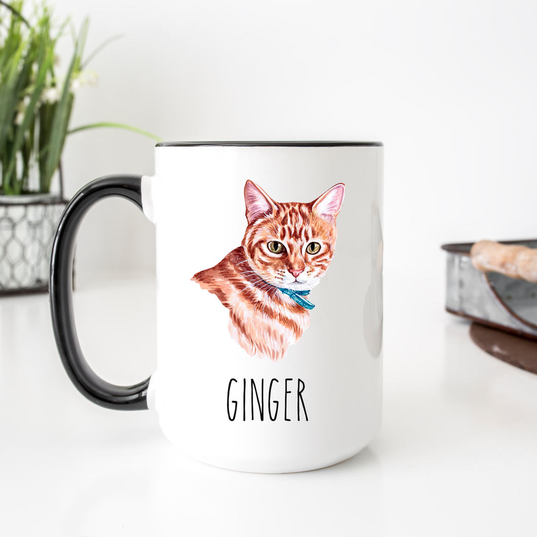 Orange Tabby Cat Personalized Coffee Mug