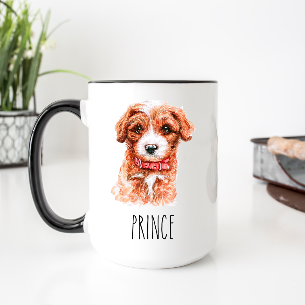 Cavoodle Dog Face Personalized Coffee Mug