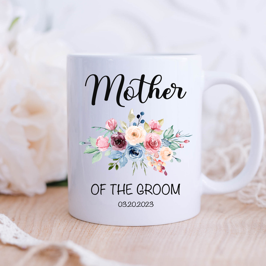 Personalized Mother of The Groom Mug Floral