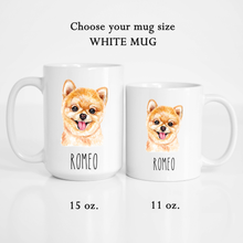Load image into Gallery viewer, Pomeranian Dog Face Personalized Coffee Mug
