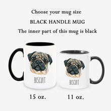 Load image into Gallery viewer, Pug Dog Face Personalized Coffee Mug
