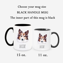 Load image into Gallery viewer, Sheltie Dog Face Personalized Coffee Mug
