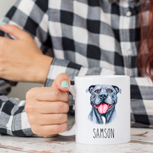 Load image into Gallery viewer, Staffordshire Bull Terrier Dog Personalized Coffee Mug
