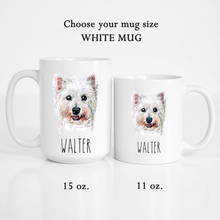 Load image into Gallery viewer, West Highland White Terrier Dog Face Personalized Coffee Mug
